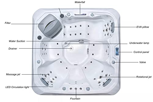 Comfort Hot Tubs - Hot Tub Spa - Seats 5-6 People - 51 Jets – Roll Cover