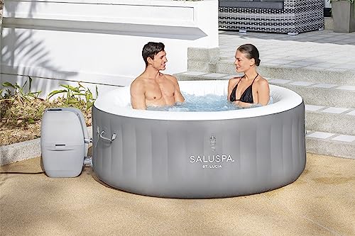Bestway St. Lucia SaluSpa 2 to 3 Person Inflatable Round Outdoor Hot Tub with 110 Soothing AirJets