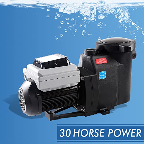 BLUE WORKS Variable Speed Pump 3HP Pool Pump Inground Energy Star Certified, 220V-240V, 2-Year Limited USA Warranty, BLPVS2030P