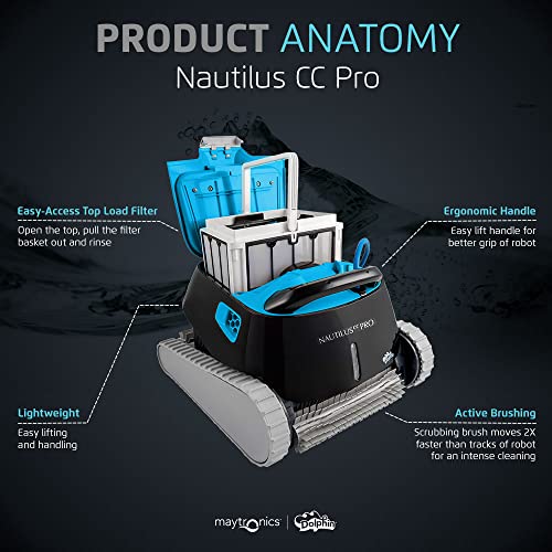 Dolphin Nautilus CC Pro Robotic Pool Vacuum Cleaner with Wi-Fi Control