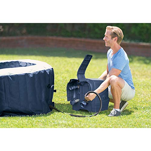 Intex 28429E PureSpa Plus 6.4 Foot Diameter 4 Person Portable Inflatable Hot Tub Spa