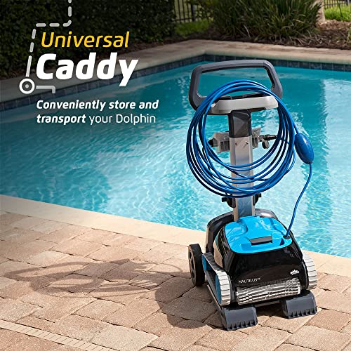 Dolphin Nautilus CC Robotic Pool Vacuum Cleaner with Universal Caddy and Classic Caddy Cover
