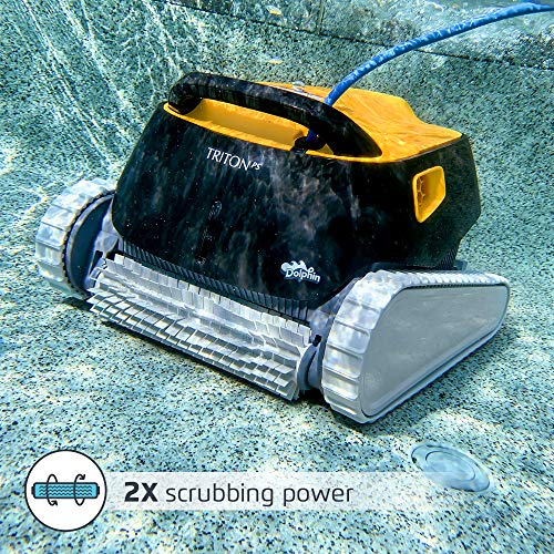 Dolphin Triton PS Robotic Pool Vacuum Cleaner with Universal Caddy and Classic