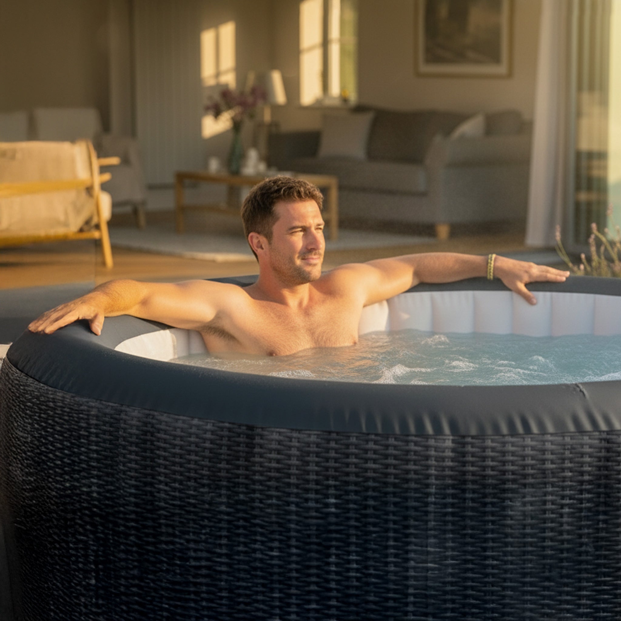 Atlantic | 4/6-Person Inflatable Hot Tub | Integrated Heater | ETL