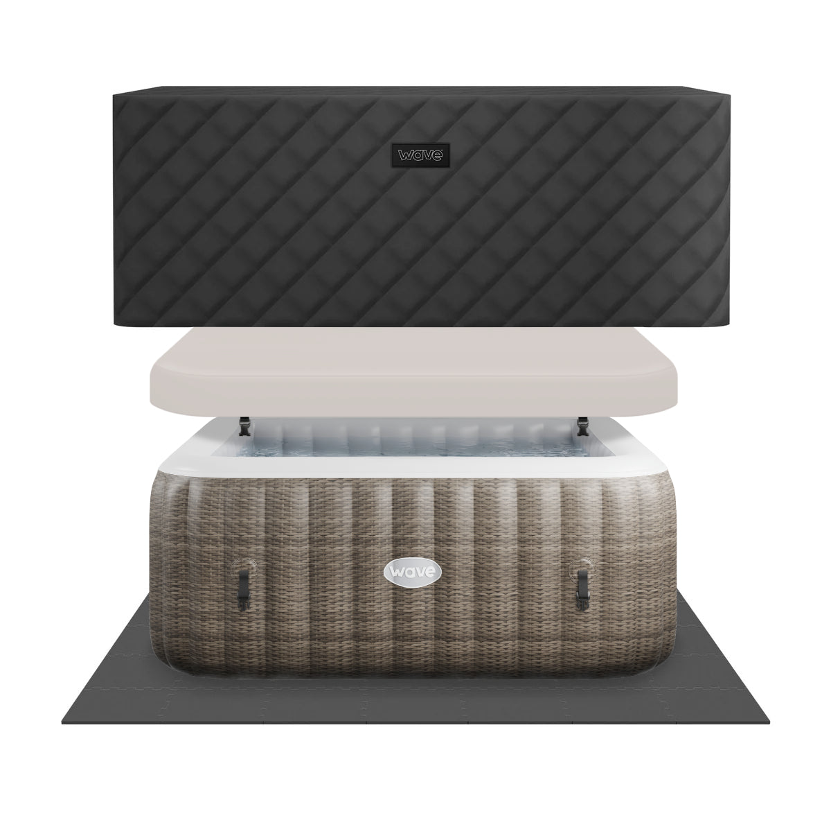 Pacific | 4/6-Person Inflatable Hot Tub | Integrated Heater | ETL